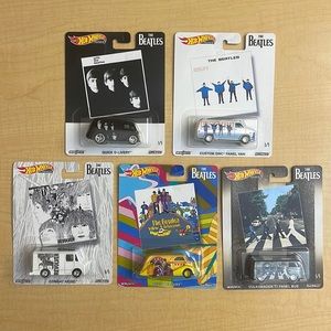 Hot Wheels The Beatles Set of 5 Collectible Cars